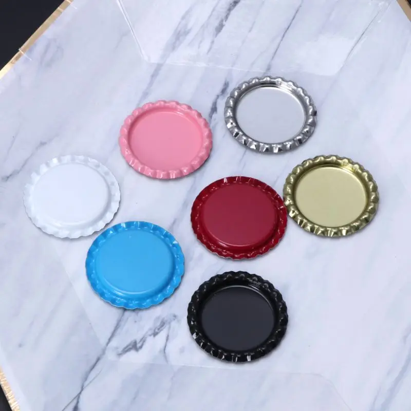 

10Pcs Round Flattened Bottle Caps for Hair Bows DIY Pendants Jewelry DIY Crafts