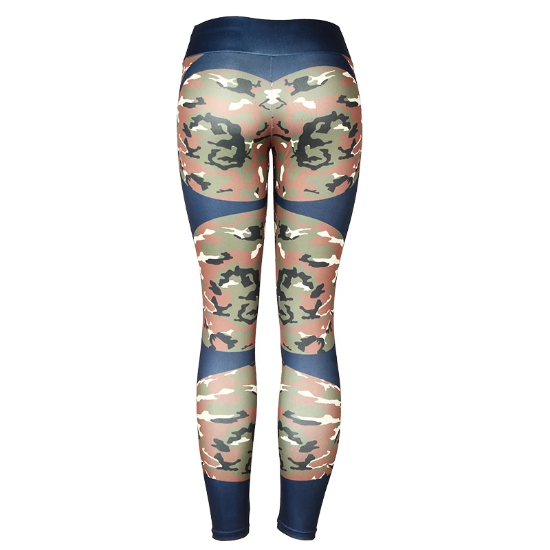 CHRLEISURE Camo Sport Femme спортивные брюки женские леггинсы для тренировок Гимнастические Колготки женские штаны для йоги с высокой талией - Цвет: CamoGreen