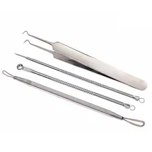 4 шт./компл. игла для удаления прыщей Blackhead жидкость для снятия 4 шт. безопасности из нержавеющей стали для лица для удаления шрамов от акне, инструмент для удаления прыщей экстрактор комедонов#35