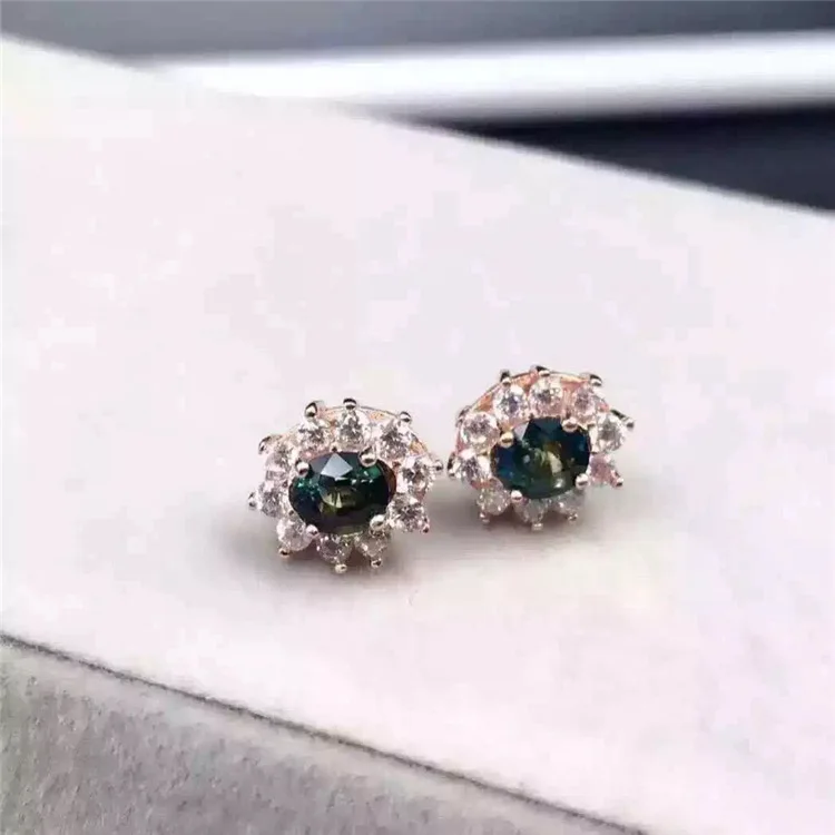 KJJEAXCMY бутик Драгоценности S925 серебро инкрустация натуральный сапфир алмаз женский стиль кулон ожерелье кольцо серьги набор подарки