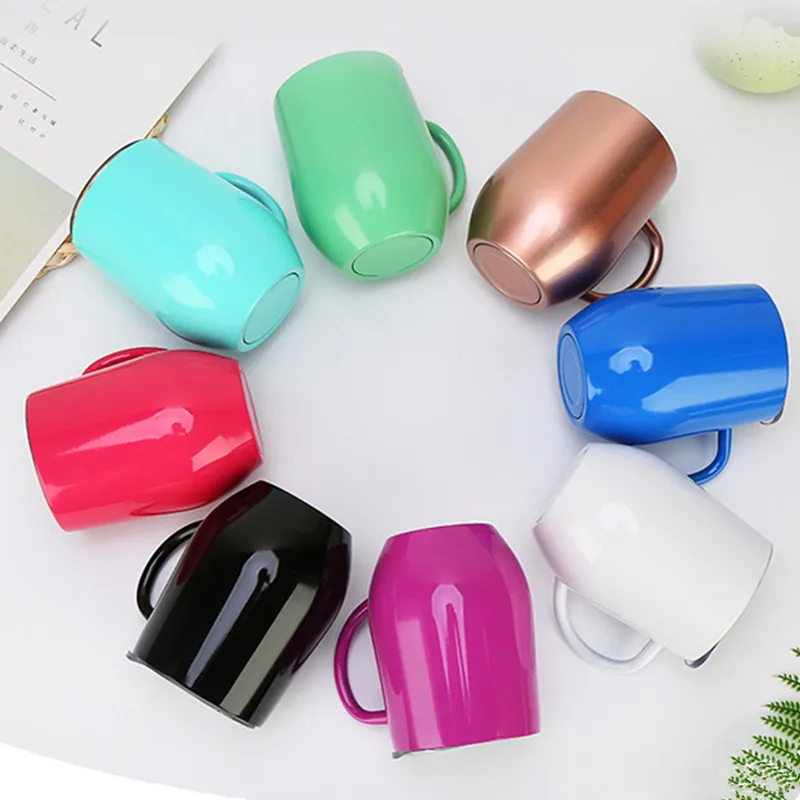 

12oz 350ml Stainless Steel Coffee Mug Double Wall Coffee Cups Kitchen Dining Bar Drinkware Milk Tea Beer Mug With Handgrip