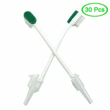 MUNKCARE реанимации пациента устные очистки Одноразовые Всасывания тампон Зубная щётка глава белого(коробка из 30