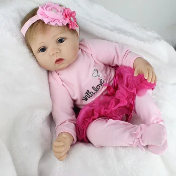 

22in. Reborn Baby Girl Doll Soft Silicone Vinyl Lifelike Newborn Birthday Gift
