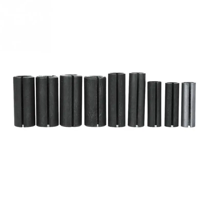 

9Pcs/Lot Chuck Collet Adapters Woodworking Router Bit Adapter Split Bushing Milling Cutter Engraving Machine Tools