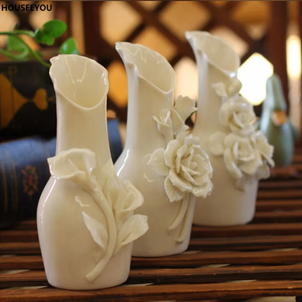 Modern Luxury Ceramic Art Vase European Flower Vasea for Home Decor