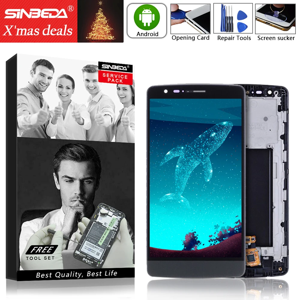 5 0 &quotSinbeda для LG G3 Мини Дисплей сенсорный экран с рамкой дигитайзер Замена G3s LCD G3S