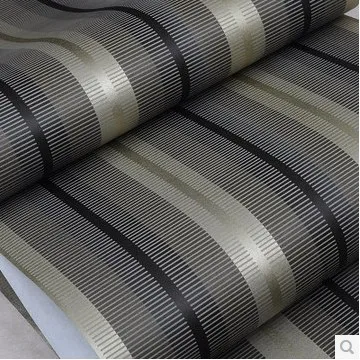 

3D Modern Black & Golden Striped Wallpaper Roll Home Decor Wall for Living room
