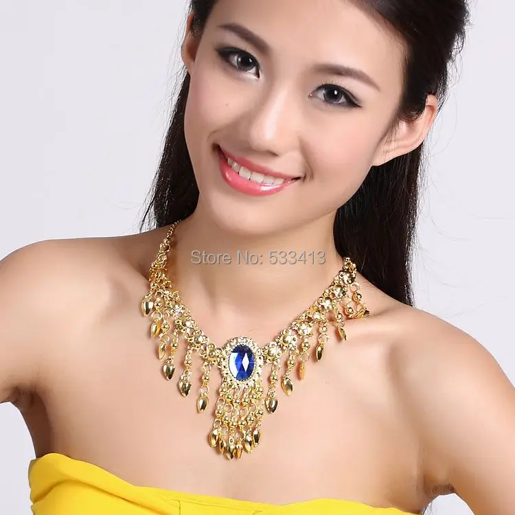 Belly dance accessories Dance necklace chain single gem eyebrows belly