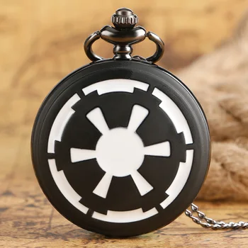 

STAR WARS Galactic Empire Badge Quartz Pocket Watch Analog Necklace Pendant Women Men Watches Gift