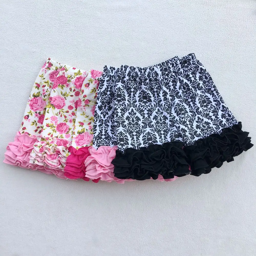 Ruffled Kids Girls Summer Boutique Shorties Icing Ruffles Pants Bottoms Shorts