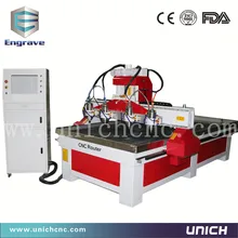 Factory Directly Selling 1325 Multi Spindle 3D CNC wood carving Router 4 Axis cnc machinery