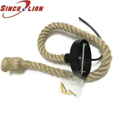 Пеньковая веревка Электрический провод 0,4 м 0,8 м 1,4 м 1,9 м 2,5 м 3 м ретро украшения бар ресторан Потолочная пластина личность DIY осветительный кабель
