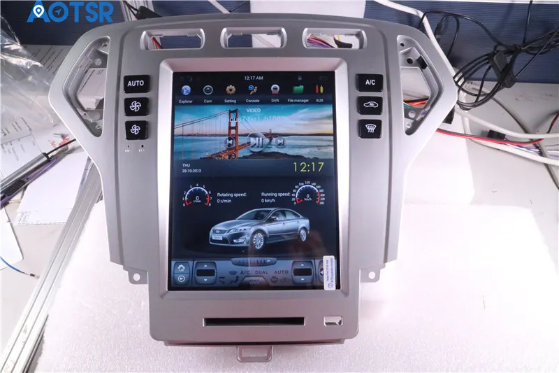 Тесла стиль чистый Android6.0 10," автомобиль без dvd-плеер gps навигации для Ford Mondeo Fusion 2007-2010 стерео автоматическое устройство мультимедиа