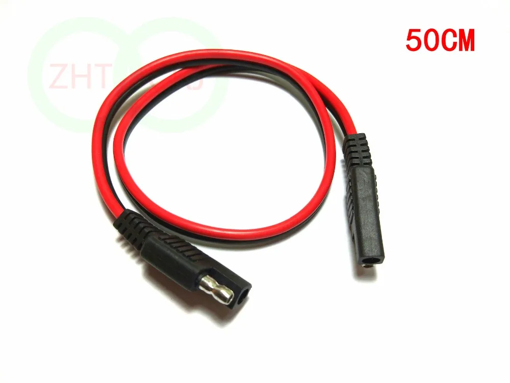 

10pcs lot 50CM Cable SAE to SAE 14AWG DC Power Automotive CONNECTOR adapter