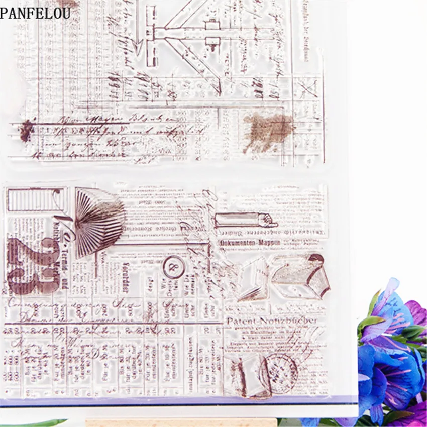 

PANFELOU Structure background Transparent Clear Silicone Stamp/Seal DIY scrapbooking/photo album Decorative clear stamp sheets