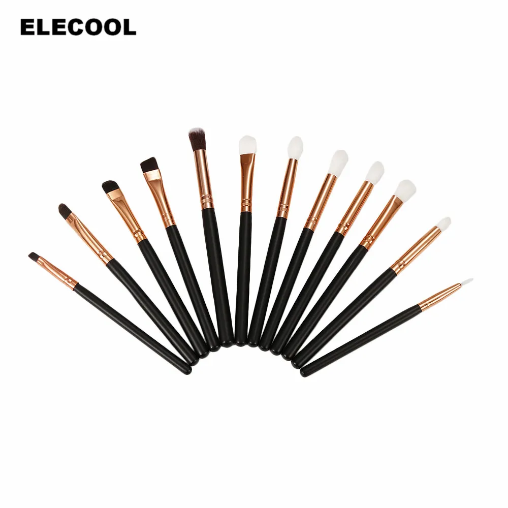 

ELECOOL 12Pcs Makeup Brushes Set Tools Make-up Toiletry Kit Make Up Brush Set Cosmetic Foundation Suit Of Brushes