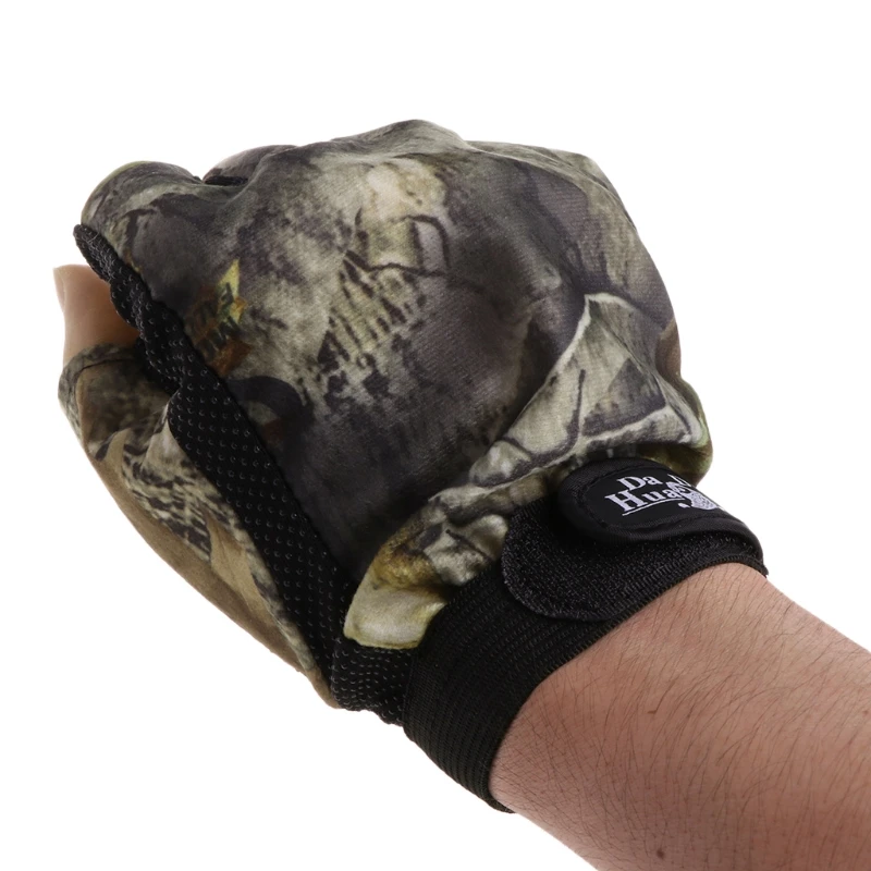 1 пара 3 пальца анти-скольжения нескользящие перчатки для рыбалки, уличные спортивные перчатки охота Горячая L15