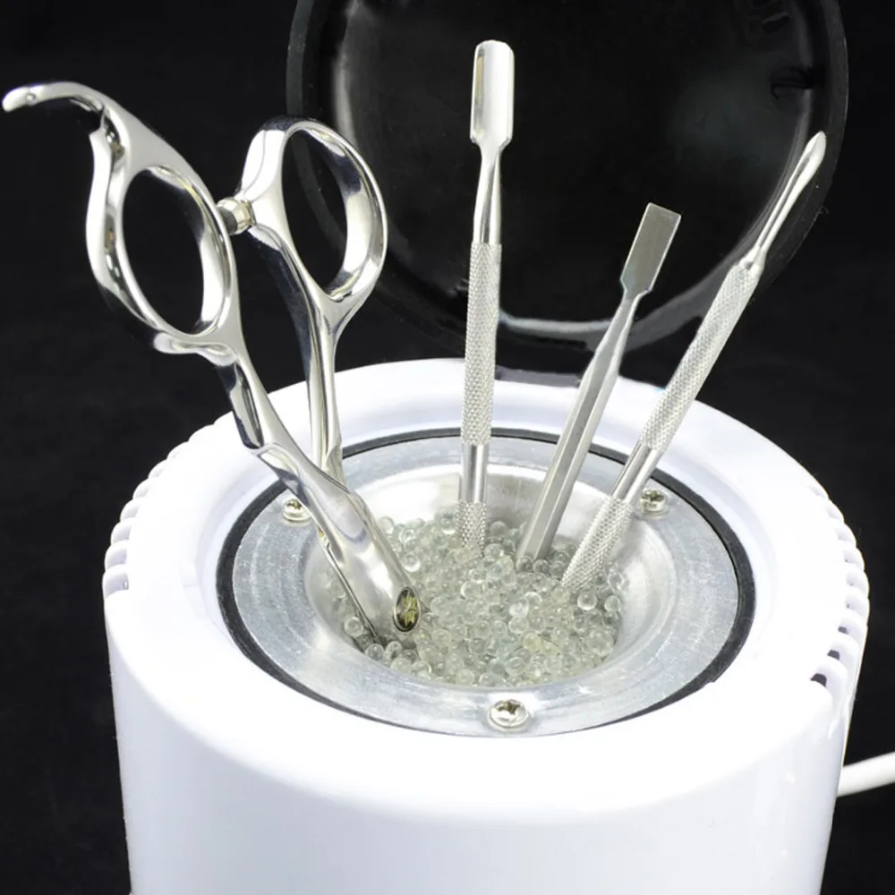 EU Plug Temperature Sterilizer Box Ball Disinfection Box Nail Tool Sterilizer Tools Glass Ball Disinfecting Manicure Machine