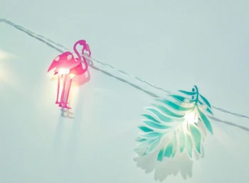 

[Seven Neon]Battery power 1.65M 10leds flamingo shape lovely valentine/child room/Christmas/decoration/holiday led string light