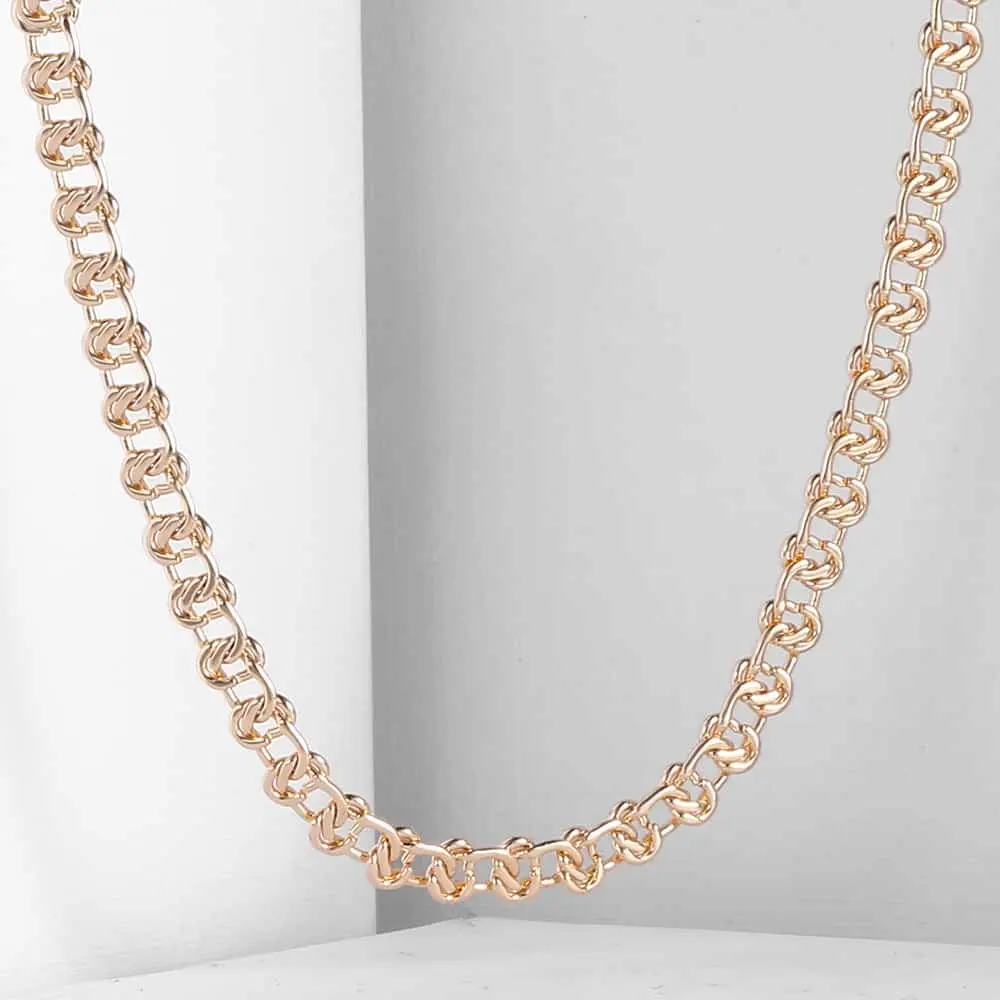 

5mm Womens Mens Necklace Cut Snail Chain 585 Rose Gold Filled Necklace Fashion Jewelry 20inch 24inch CN04