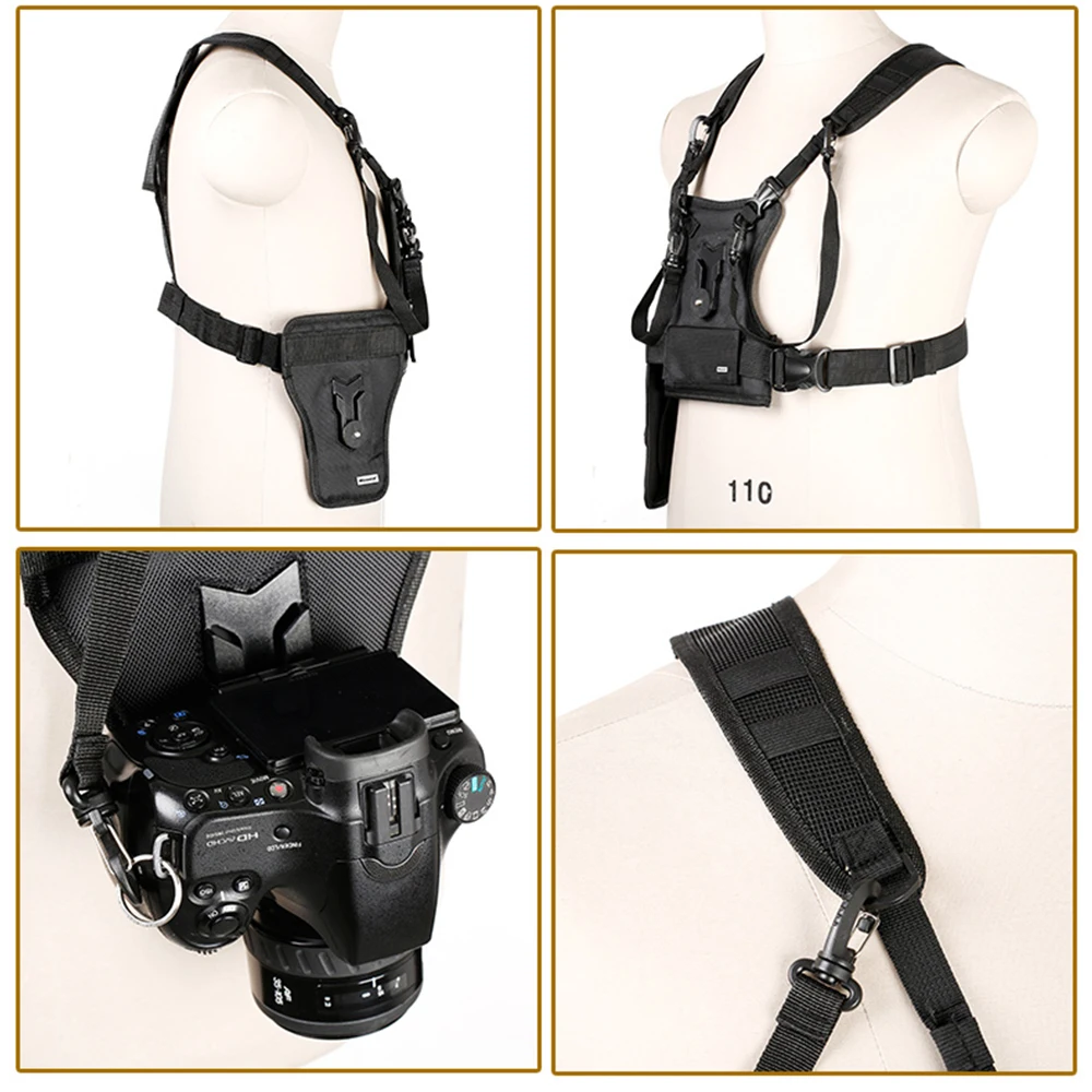 Micnova MQ-MSP01 жилет для камеры DSLR переносная грудь Многофункциональный Быстрый двойной боковой кобура ремень для Canon Nikon sony камера