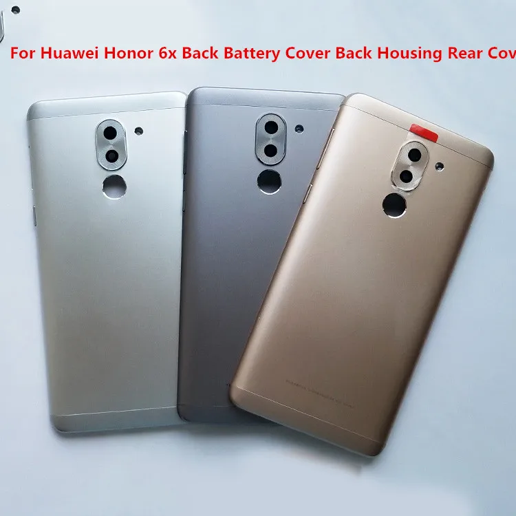 

For Huawei Honor 6X Spare Parts Back Battery Cover Door Housing with Side Buttons+for huawei honor 6X front frame