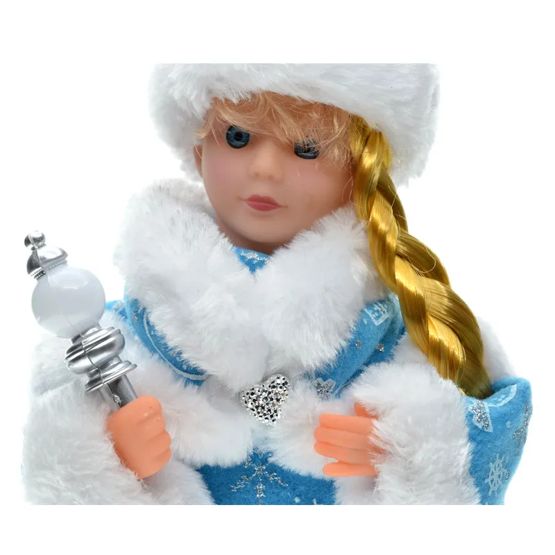 Kopen 30 cm Nieuwe Jaar Kerst Ornamenten Elektrische Kerstman Muzikale Dansen Pluche Poppen Speelgoed Geschenken Voor Kind Home Decoraties Ambachten