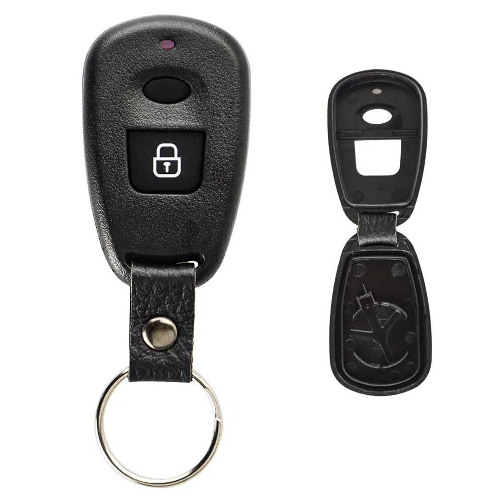 OkeyTech Remote Control Car Key Shell 1 Button Keyless Entry Smart Key Cover Case Keychain For Hyundai Elantra Santafe Terracan