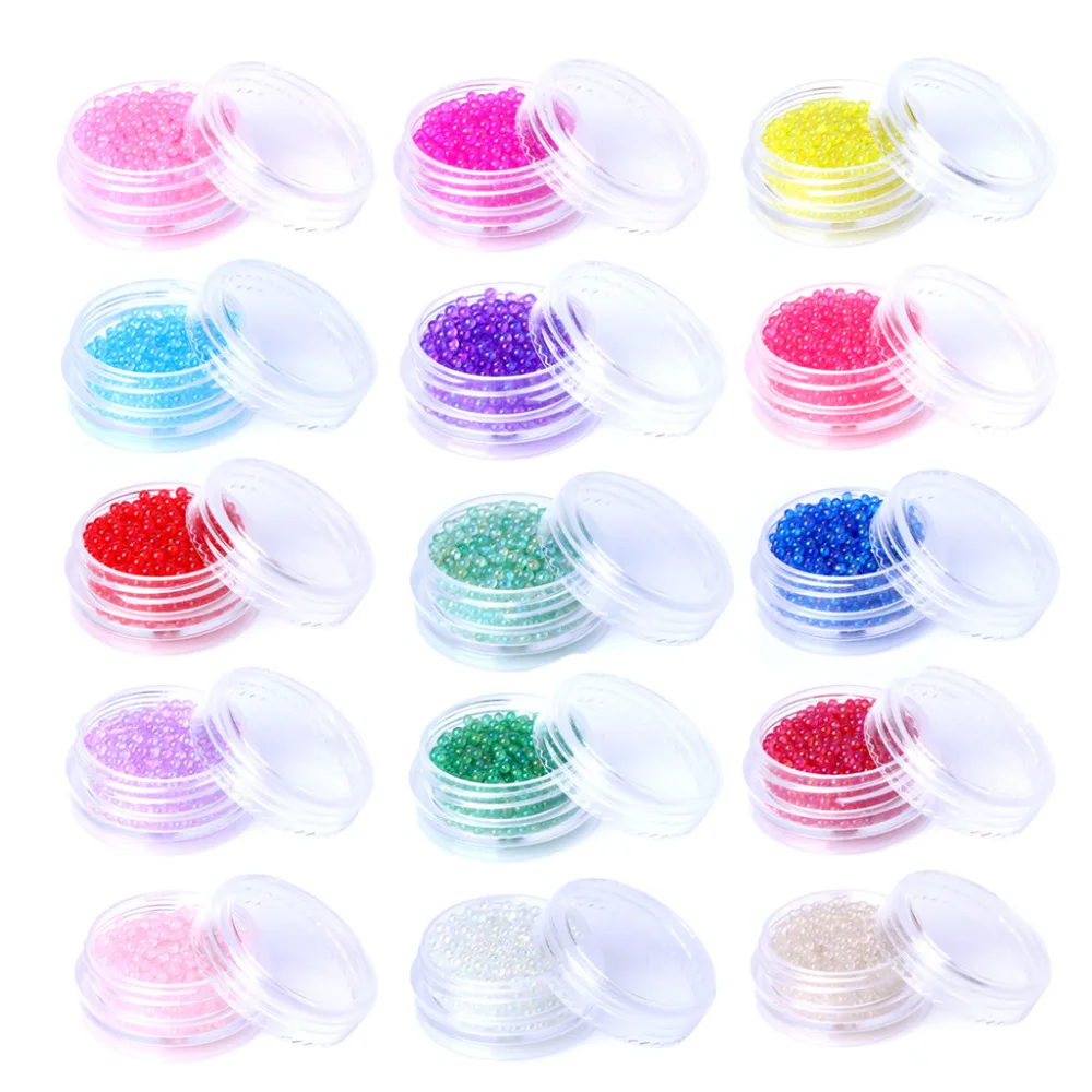 

JAVRICK 2017 Hot New 1 Box Bubble Ball Beads Material Epoxy Mold Making Filling For DIY Jewelry Charm 15 Colors