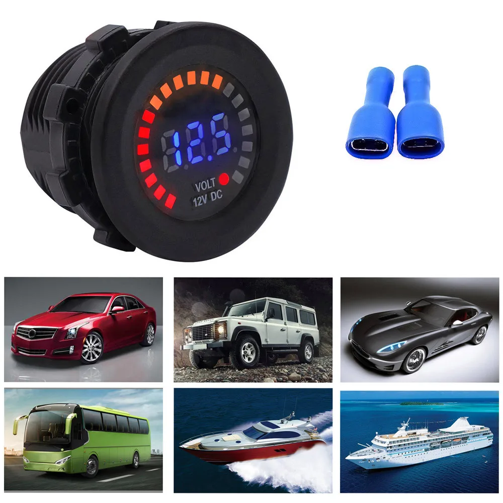 

CARPRIE Voltage Meter 12V Waterproof Digital LED Elec Volt Gauge Boat Car Auto dropship 19A9