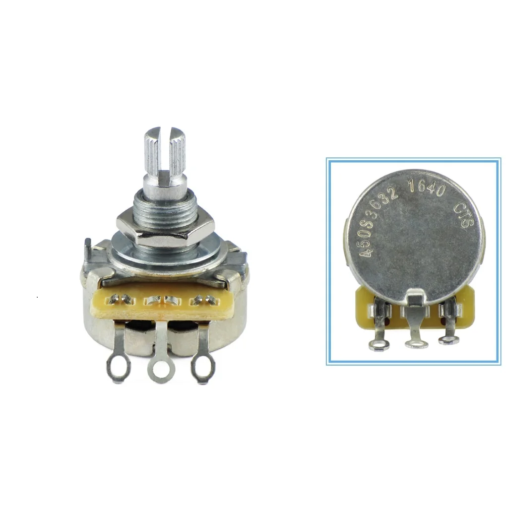 

1pcs CTS 450 Series 450S3632 L250K Potentiometer Pot B250K Aluminum Split Shaft With Coarse Knurling for Guitar Bass