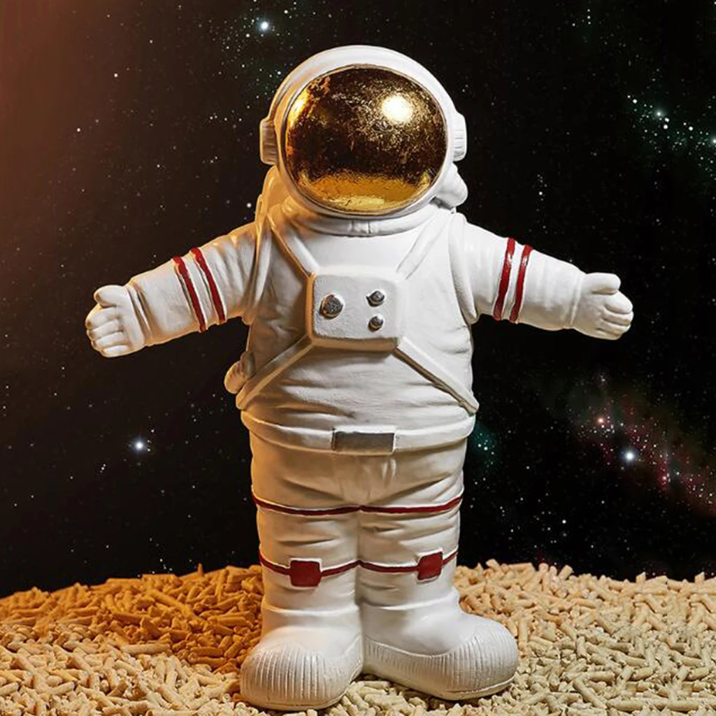 Creative Space Man Astronaut Sculpture Cosmonaut Figurine Model Resin Crafts Statue Home Decoration