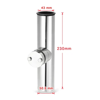 

Adjustable Rail Mount Stainless Steel 316L Fishing Rod Rack Holder Clamp On Rail 3/4 to 1 Inch DX88