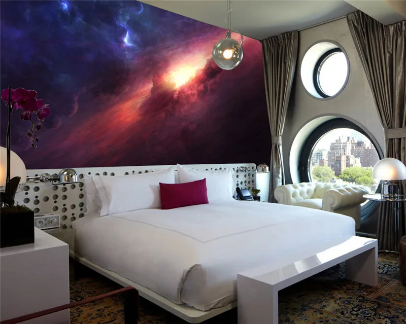 Us 16 73 38 Off 3d Charming Galaxy Wallpaper Room Decor Fantasy Photo Wallpaper Large Wall Mural Poster Wall Art Bedroom Sofa Background Wall In