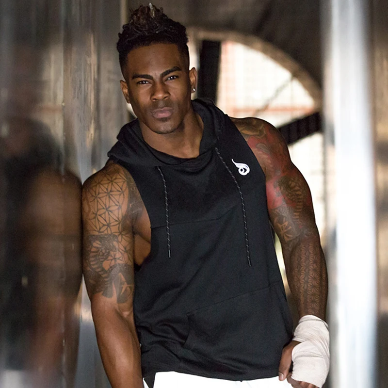 Tank Top Men Stringer Workout Vest gym (7)