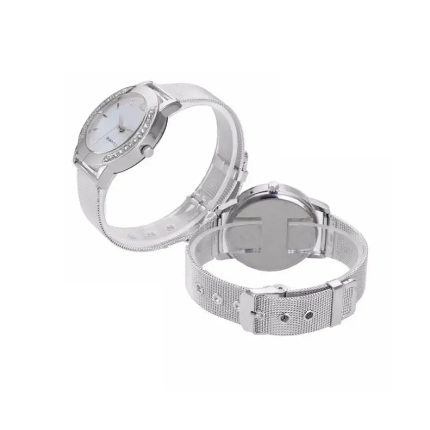 Женские наручные часы с кристаллами montres femme серебристые аналоговые кварцевые из