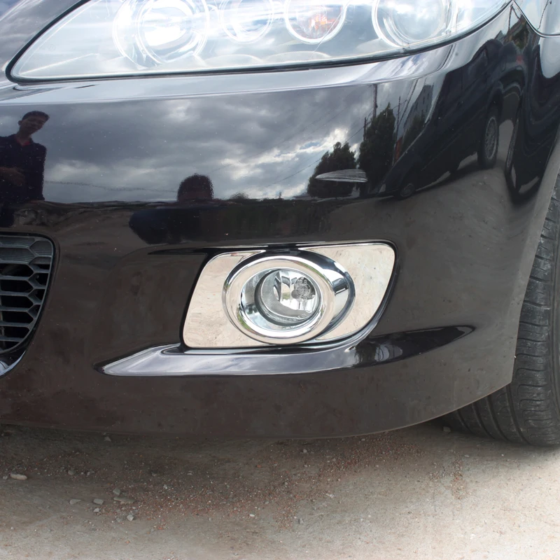 1 пара Хромированная передняя противотуманная фара рамка для Mazda 6 2013 2016 Z2AAL282|chrome