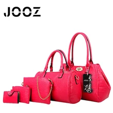 Jooz marca de lujo bolsas de patrón de cocodrilo 5 unids compuesto set mujeres crossbody del hombro bolsas bolso de embragues cartera de tarjeta de bolsillo