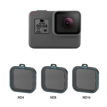 

TELESIN 3 Pack ND Lens Protector Kit Set(ND4 ND8 ND16 ) Neutral Density Filter for Gopro Hero 5 6 7 Black Camera Accessoreis