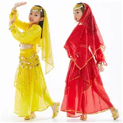 BELLYQUEEN 6 шт./компл. танец живота костюмы индийские платье для Для детей костюмы танец живота для продажи индийские одежды для Обувь для