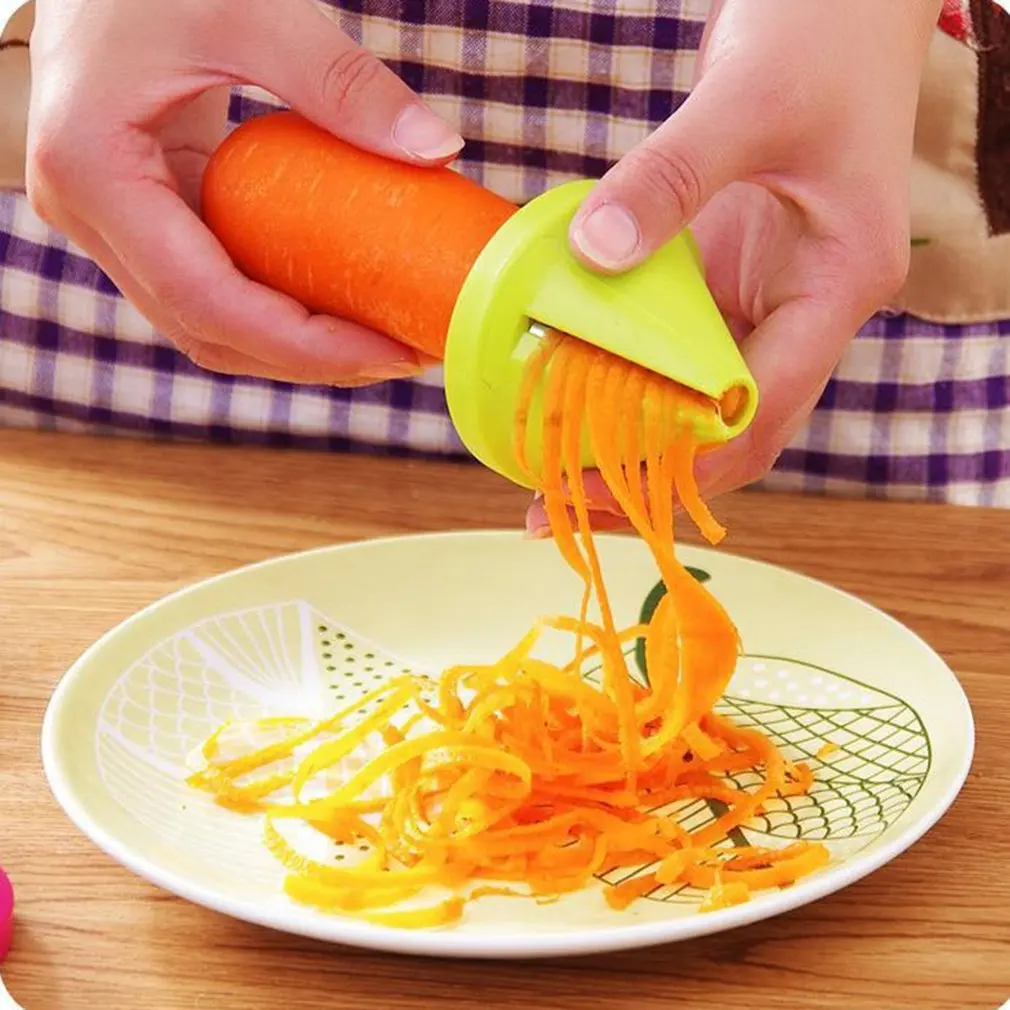 

Handheld Spiralizer Vegetable Slicer Stainless Steel Vegetable Shred Cutter Kitchen Tools for Carrot Cucumber Silk