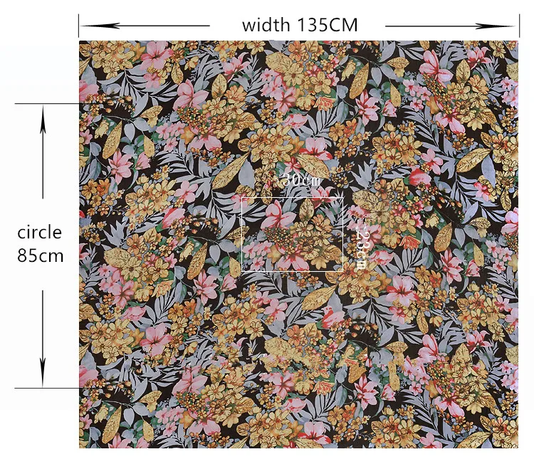 10 м/лот шелковая шифоновая ткань с цветочным принтом, натуральный шелковый материал, шьет женское платье, шарф 6 мм, одежда для одежды, Текстиль
