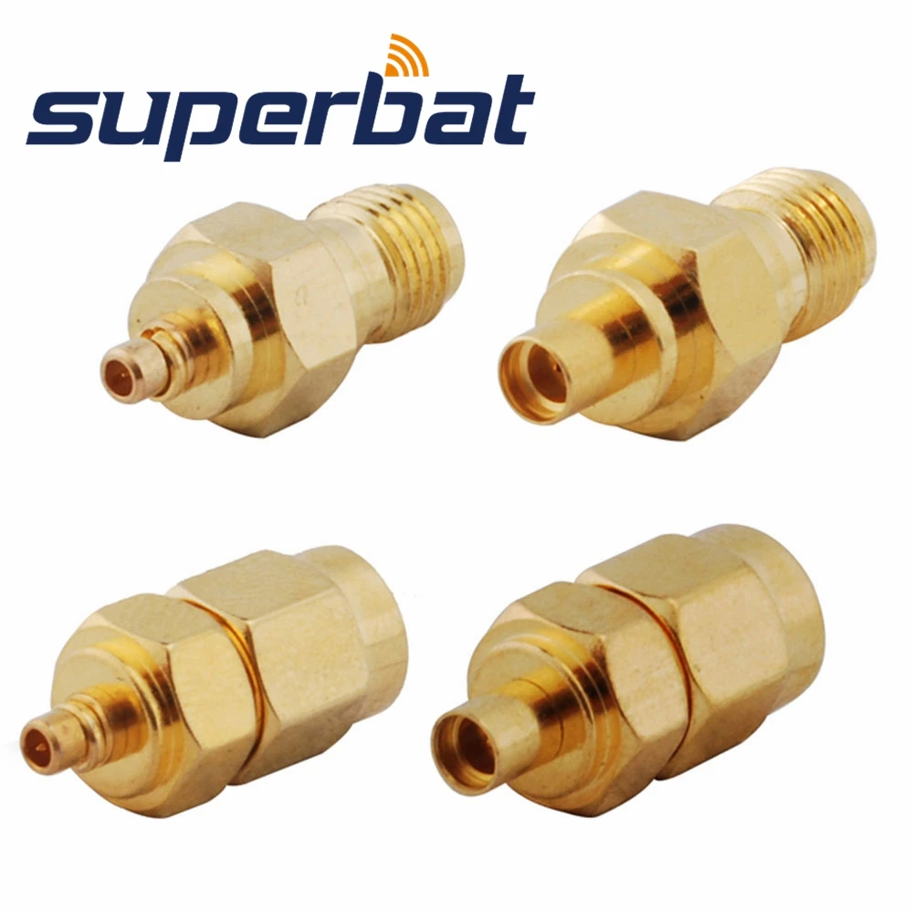 Superbat 4pcs MMCX-SMA 커넥터 어댑터 키트 DAB/DAB+자동차 DAB용 자동차 라디오 안테나