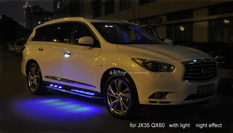 Новое поступление для INFINITI FX35 FX37 JX35 QX50 QX60 QX70 QX Беговая доска боковой шаг бар, "Топ Роскошный" Модель, с "светодиодный светильник"