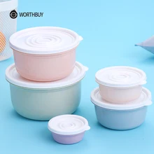WORTHBUY 5 шт./компл. Кухонный Контейнер для хранения BPA БЕСПЛАТНО пластиковый ящик для хранения герметичных зерновых фруктов пищевой органайзер для холодильника