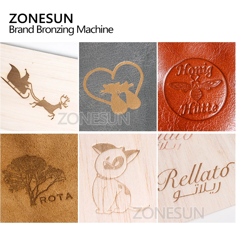 ZONESUN 1 шт. 110В/220В ручная маркировочная машина для штамповки принтер из ПВХ кожи с