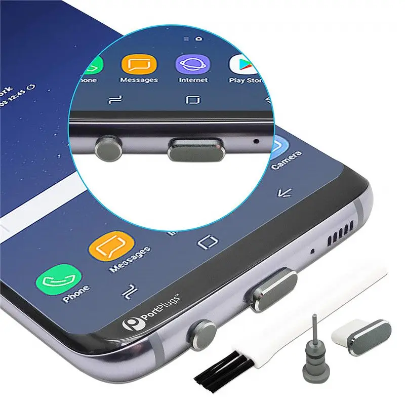10 шт. USB C Алюминиевый Пылезащитный Набор для samsung s10 s9 s8 Note зарядный порт и разъем