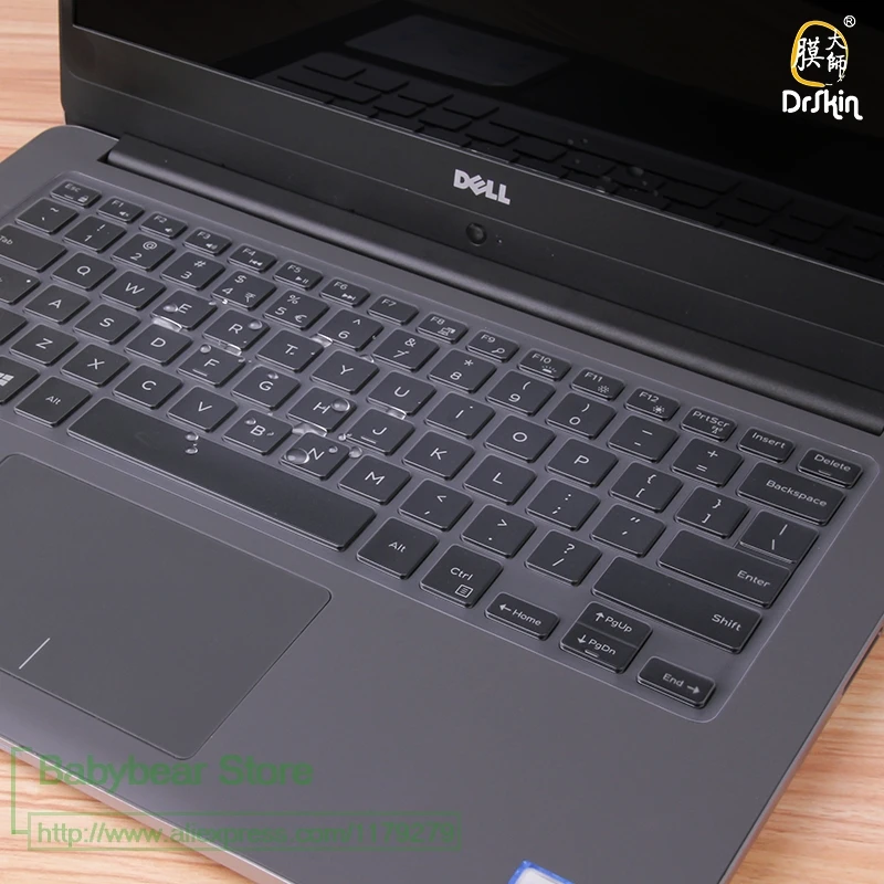 Силиконовый чехол для клавиатуры Dell Inspirion 13 700 7000 14 15 дюймов версия США прозрачная