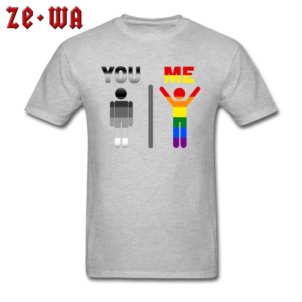 LGBT You Me Round Collar T Shirts Mother Day T Shirt Short Sleeve Family 100% Cotton cosie T Shirts Summer Young LGBT You Me grey