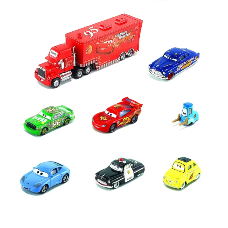 Disney pixar cars 2 3 Mack Lightning McQueen 1:55 автомобильные сплав coches de cars 1 disney металлические игрушки для мальчиков подарочные машинки disney